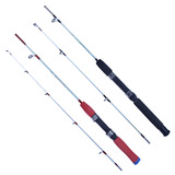 小人鱼渔具 1.0-1.2米实心竿路亚竿船竿鱼竿海竿透明实芯海钓渔竿