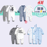 【现货】H&M专柜正品香港代购男女宝宝印花长袖连身连体衣爬服2件