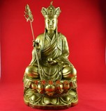 包邮特价 万佛缘铜器 开光纯铜地藏王菩萨摆件 大愿菩萨铜像摆设
