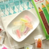 日本进口零食 甘乐KANRO 彩色铅笔糖果/8种水果糖80g 儿童糖果