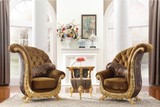 阿西娜欧式沙发椅 古典靠背椅 客厅靠背坐凳 特色圈椅 休闲沙发椅