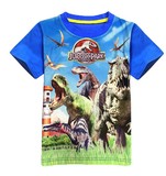 夏季新款恐龙t恤儿童宝宝3-8岁侏罗纪公园大小男童卡通短袖T恤衫