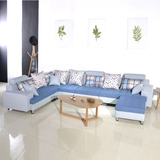 布艺组合沙发可拆洗双人三人大中小户型简约现代客厅家具特价套装