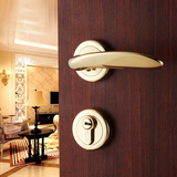 多灵高档现代欧式简约纯铜室内房门锁具卧室房间卫生间静音门锁