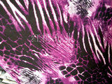 紫色狂野豹纹+斑马纹完美结合 裙子 紧身裤 拉丁摩登舞服冰丝印花
