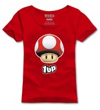 纯棉短袖T恤 有大码 精纺男女款 情侣 个性 游戏 超级玛丽蘑菇头