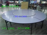 2013时尚新款大圆桌折叠餐桌特价钢木圆桌可定制酒店桌子厂家直销