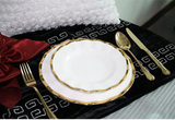 波浪纹粗金西餐系列欧式高档骨瓷西餐餐具套装西餐盘新古典饰品
