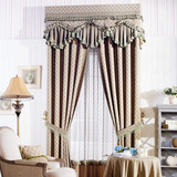 武汉现代风格子棱型图案全棉印花布料卧室客厅布艺窗帘可安装