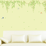 结婚墙贴 树叶小鸟贴画 客厅卧室电视墙背景墙贴 可移除装饰贴纸