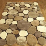 简约石头造型腈纶地毯品牌时尚客厅茶几卧室床边纯手工加厚地毯