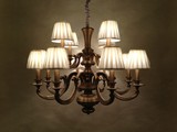 正品镀铜全铜美式法式简欧双层复式客厅吊灯 卧室新古典别墅灯具