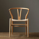 北欧宜家Y椅 实木休闲椅靠背椅现代简约餐椅 日式榉木白橡木椅子
