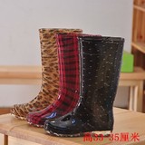 包邮 韩国时尚女士雨鞋 雨靴大码 外贸中筒加绒高筒水鞋 透明水靴