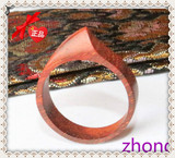 zhongzhong/檀木戒指 红木戒指 创意首饰 印度小叶紫檀木戒指桃形