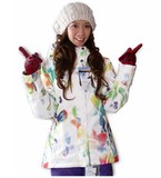限量 roxy ROXY 单板滑雪服女 修身户外滑雪衣 幻彩冲锋衣原单