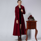 【天天特价】2015新款韩版毛呢女外套时尚羊毛大衣长款红色风衣女