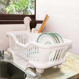 厨房置物架碗盘滴水滤水碗碟架厨具收纳架放碗盘架塑料多色收纳架
