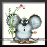 【DMC十字绣套件】 杂志款-Baby Mouse 老鼠宝贝 卡通 可爱小清新