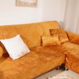 金色欧式双人人沙发垫 单人坐垫 欧式布艺沙发套沙发巾 绒布定做