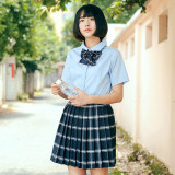 少女装学院风短袖夏季JK制服衬衣翻领高中新款日系初中学生衬衫