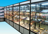 实体店销售钛铝合金 精品展示架 玻璃展示柜1*0.35*2m厂家直销