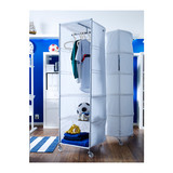 北京宜家代购 IKEA PS 移动衣柜 可旋转 白色 简易衣架衣柜