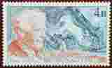 摩纳哥1987年画家夏加尔肖像邮票 1全新 目录价$2.25
