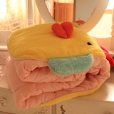 新款小鸡毛绒玩具公仔抱枕靠垫空调被 创意抱枕可爱 加厚被子两用