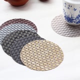 创意杯垫餐垫 中式中国风杯垫碗垫隔热垫 茶杯垫隔热 PVC材质