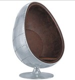 简欧铆钉复古家具个性蛋壳椅 玻璃钢金属休闲蜗居尖球铝皮鸡蛋椅