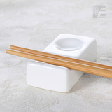 纯白骨瓷筷子架筷子托 长方形筷托枕架精品骨瓷餐具架
