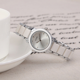 手表女款韩版时尚石英表陶瓷色超薄防水合金指针女式手表手链女表