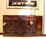 南美酸枝木古典红木两门三门鞋架柜中式实木带抽屉门角储物柜家具