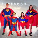 儿童节演出服亲子成人男女超人服装蝙蝠侠蜘蛛侠衣服复仇者联盟