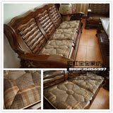 布艺沙发坐垫 单人位 组合 麻布坐垫 红木实木沙发垫 现代中式