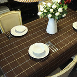 特价餐桌布艺 宜家咖啡格子西餐厅酒店桌布台布定做长方形茶几布
