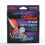Alice爱丽丝A708小提琴弦专业级套弦E1 A2 D3 G4弦尼龙芯纯银缠弦