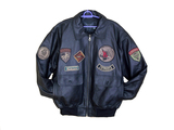 复刻经典二战美式伞兵飞行员 牛皮真皮皮衣 男士军事黑色皮夹克G1