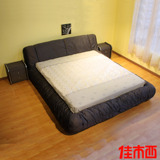 佳木西家具欧式双人床 1.8 米实木床法式床布艺软床 公主床 婚床