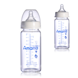 300ml安心妈妈婴儿宝宝宽口径防胀气玻璃奶瓶 新生儿用品 送奶嘴