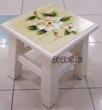 欧式田园木制创意小方凳换鞋凳坐凳洗衣凳小木凳实木凳子复古凳子