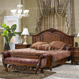 美式实木床深色欧式成人双人床1.8高档可加大婚床套房卧室家具