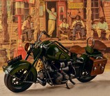 包邮铁皮复古1962年铁艺哈雷摩托车模型生日礼物酒吧店面装饰摆件