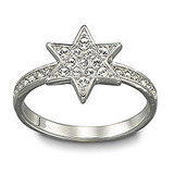美国代购 正品施华洛世奇银色星星水晶戒指指环