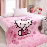 Hello Kitty 卡通可爱珊瑚绒毯子 加厚双人床毛毯床单盖毯 空调毯
