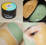 韩国半半面膜banban Gram黄色滋润补水+绿色收缩毛孔面膜泥
