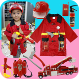 儿童角色扮演道具小消防员山姆背包玩具车水枪消防服玩具表演服