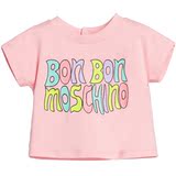 英国代购2016新款Moschino婴童女孩纯棉字母图案T恤上衣0~3岁