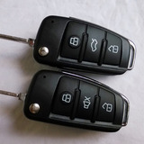 汽车钥匙外壳 奥迪A6L折叠钥匙壳 防盗器中控锁遥控器手柄外改装